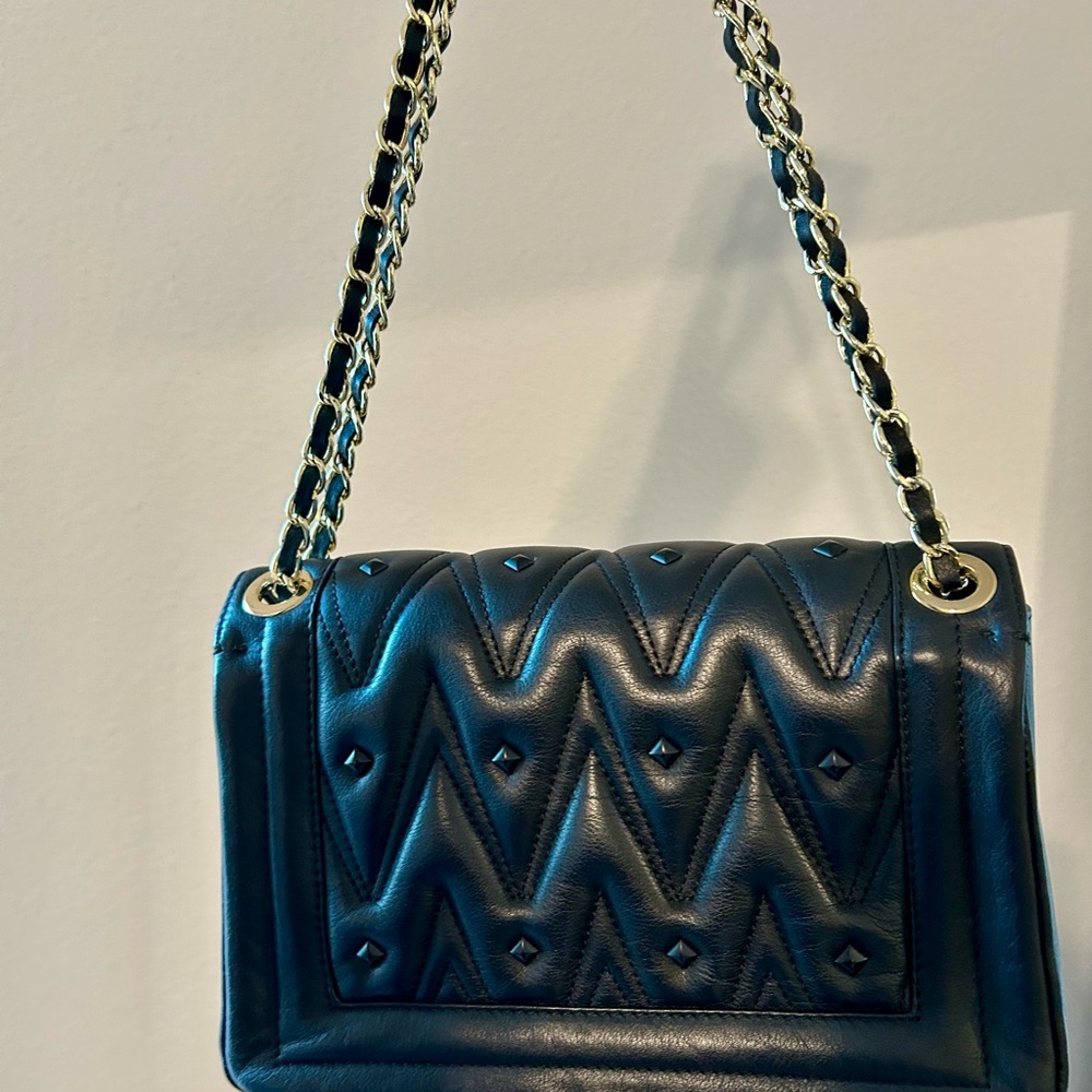 Valentino By Mario Valentino Black Quilted Shoulder Bag - Picture 5 of 8